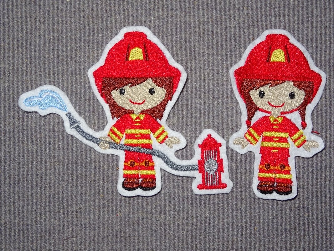 Feuerwehr Frau / Mädchen Stickdatei - Bild 5