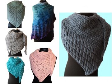 Sparset / 6 Strickanleitungen Tücher