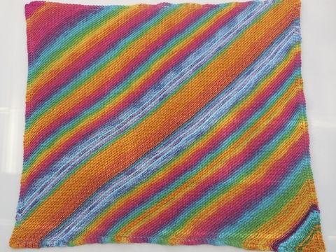 Babydecke von Ecke zu Ecke stricken