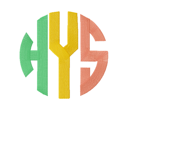 Circle Monogram Embroidery Machine embroidery design