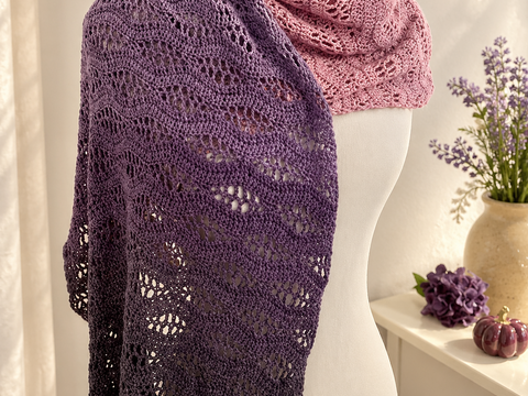 Häkelanleitung für schöne "Lawelle" Stola, Schal