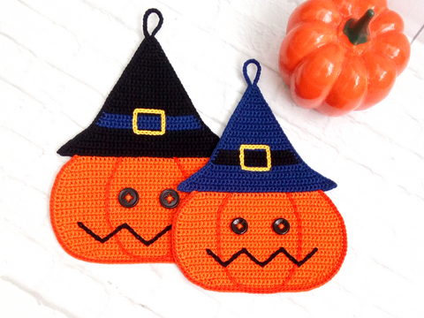 265DE Häkelanleitung Kürbis Topflappen - PDF Zabelina CP