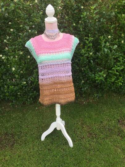 Tunika Yara häkeln Oberteil Shirt