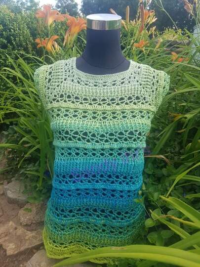 Tunika Yara häkeln Oberteil Shirt