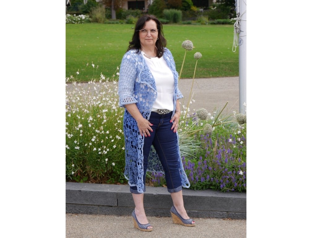 Häkeljacke/Mantel Blaue Lagune - Bild 3