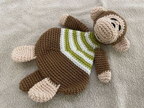 Häkelanleitung - Schmusetuch "Affe"