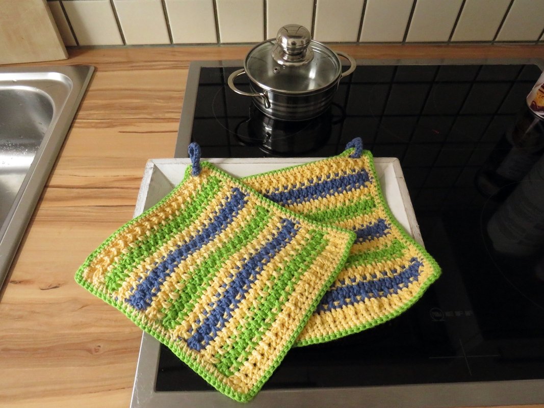 Topflappen in Lieblingsfarben