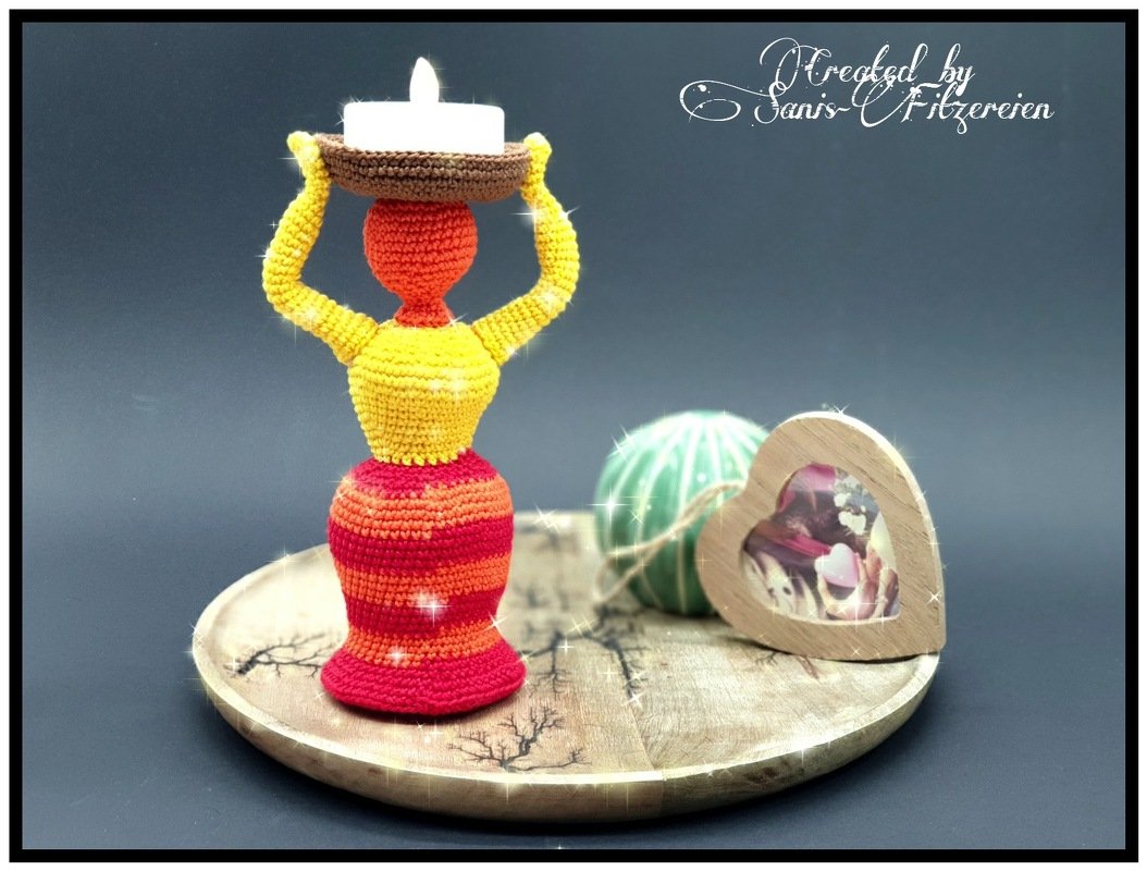 Häkelanleitung Teelichthalter "Fräulein" - Bild 2