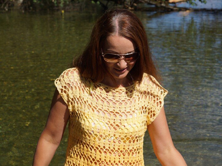 Häkelanleitung Tunika aus Leinen