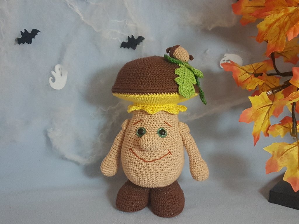 Häkelanleitung, Fidje der verzauberte Pilz