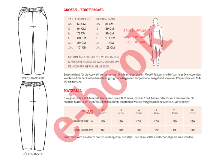 FRAU HANNA • lässige Hose, e-book