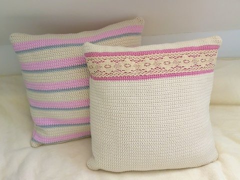 Kissen häkeln - Kissenhülle mit Reißverschluss - Häkelanleitung PDF