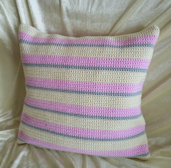 Kissen häkeln - Kissenhülle mit Reißverschluss - Häkelanleitung PDF