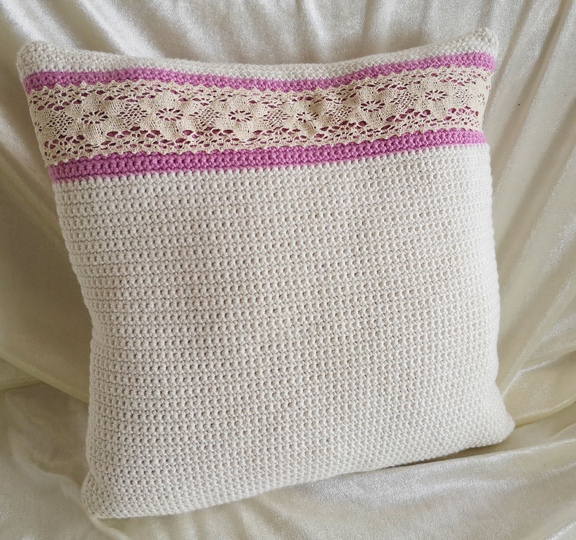 Kissen häkeln - Kissenhülle mit Reißverschluss - Häkelanleitung PDF