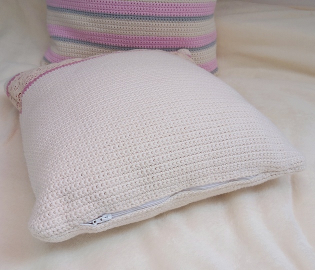 Kissen häkeln - Kissenhülle mit Reißverschluss - Häkelanleitung PDF