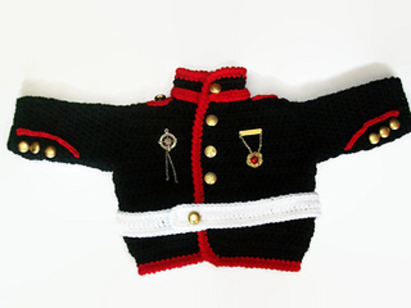 Pattern 12 Months Crochet Marine Costume