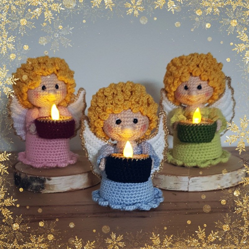 Häkelanleitung "Teelichthalter Engel Karlie" (Überarbeitete Version)