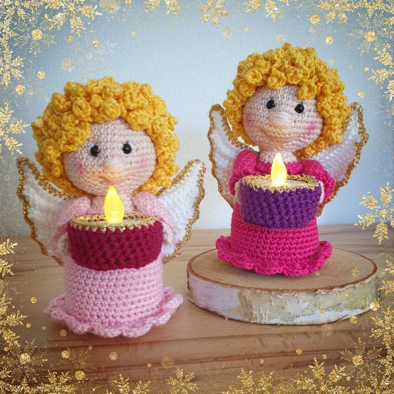 Häkelanleitung "Teelichthalter Engel Karlie" (Überarbeitete Version)