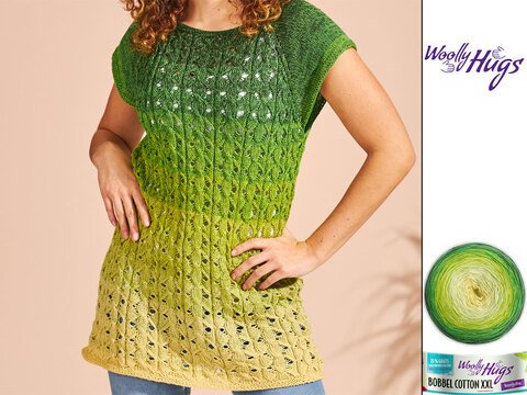 GESTRICKTE TUNIKA IN GRÜN