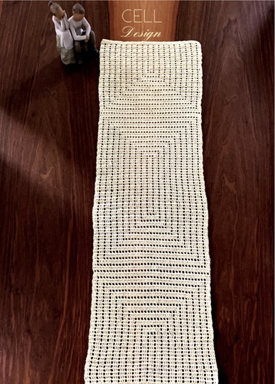 Anleitung Tischdecke geometrische Illusion