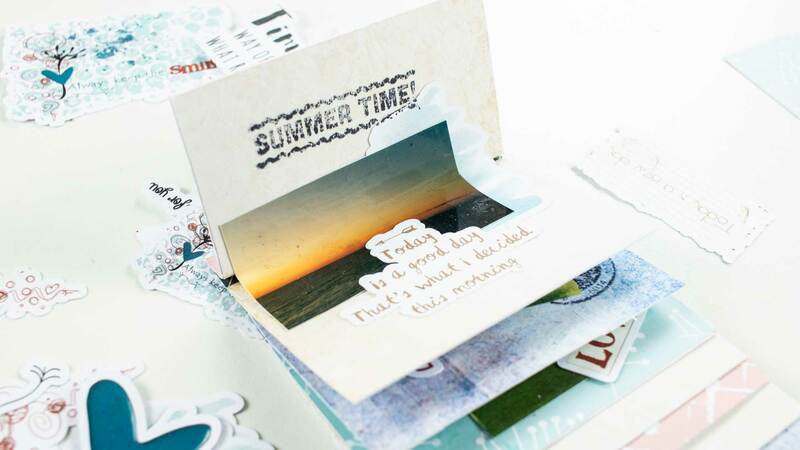 Basteln Mit Papier Waterfall Card Mini Fotoalbum