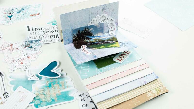 Basteln Mit Papier Waterfall Card Mini Fotoalbum