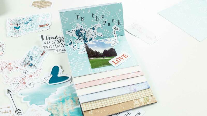 Basteln Mit Papier Waterfall Card Mini Fotoalbum