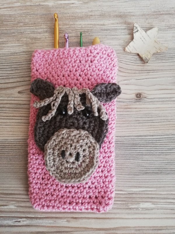 Nadeltasche häkeln mit toller Applikation - Häkelnadeln haben ein Zuhause - Bild 3