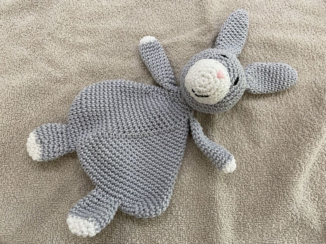 Häkelanleitung - Schmusetuch "Hase"