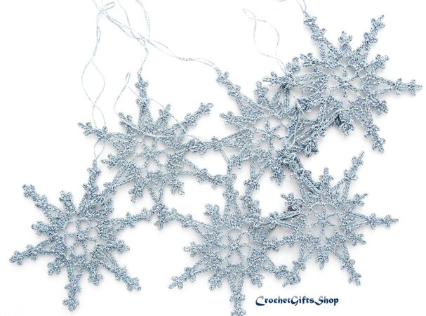 Crochet Pattern Christmas Snowflake Ornaments (3)