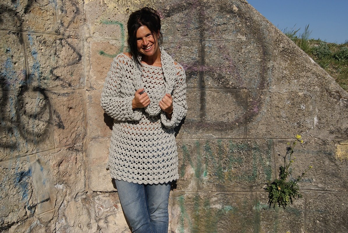 Pulli & Loop STAYHOME (Gr. S/M, L/XL - leicht alle Größen anzupassen) - Crochet