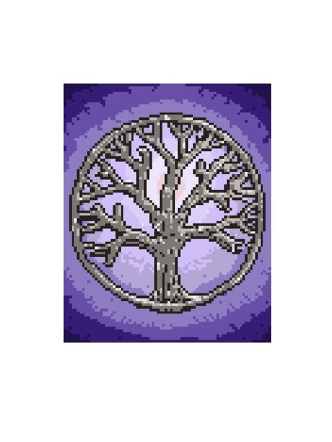 Häkelmuster * Yggdrasil in the MOON * Grafik für FM Decke