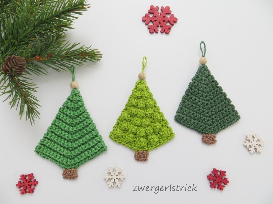 Häkelanleitung für schnelle Tannenbäumchen in 3 Varianten - Bild 4
