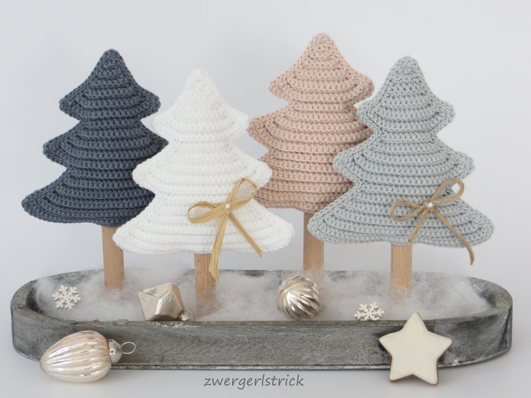 Häkelanleitung - Tannenbäumchen 'Shabby Chic'
