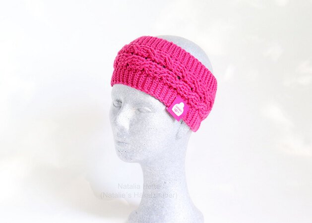 Headband with the cable braid pattern, All sizes
