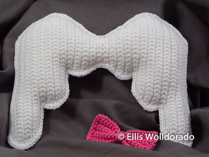 Engelsflügel mit Schleife, Dekoflügel, Häkelanleitung