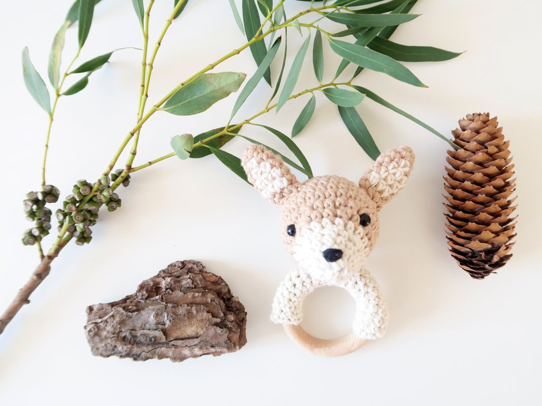 Häkelanleitung - Reh Beißring & Rassel - Bild 2