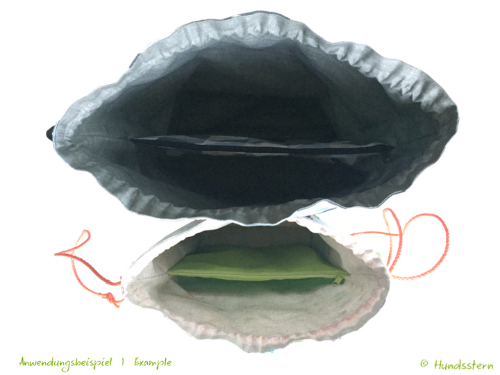 ALBY Beutelrucksack, gefüttert, 2 Größen. Nähanleitung+Schnitt