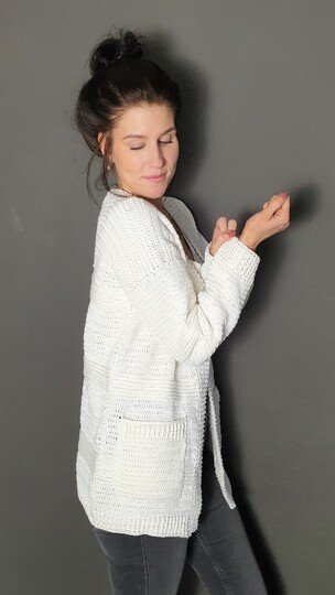 172 Häkelanleitung Häkeljacke Cardigan Snow