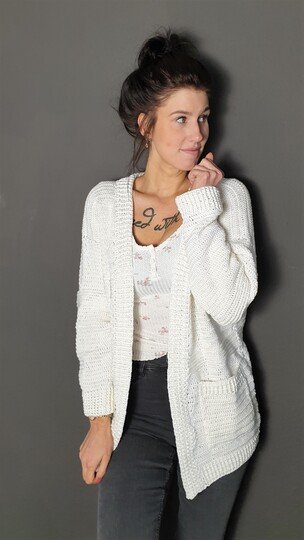 172 Häkelanleitung Häkeljacke Cardigan Snow