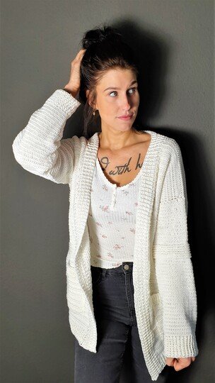 172 Häkelanleitung Häkeljacke Cardigan Snow