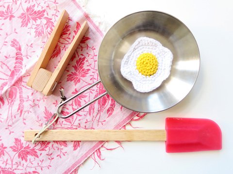 Häkelanleitung - Spiegelei - Häkelfood