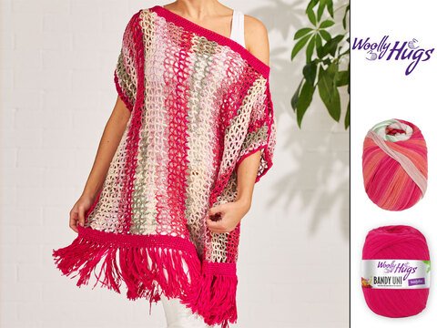 PONCHO SUMMER-PINK