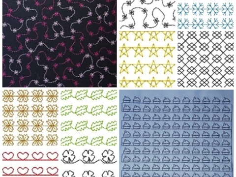 voll flächige Stickdatei zum Stoff besticken 13x18cm