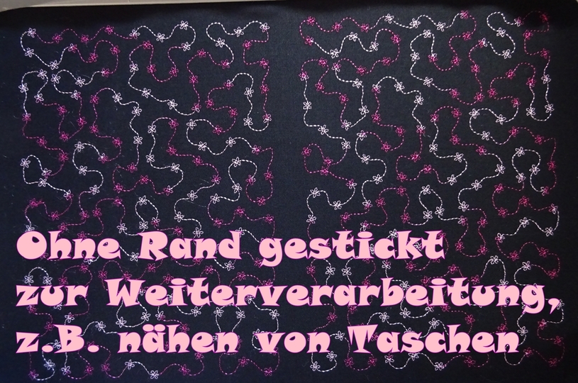 voll flächige Stickdatei zum Stoff besticken 16x26cm