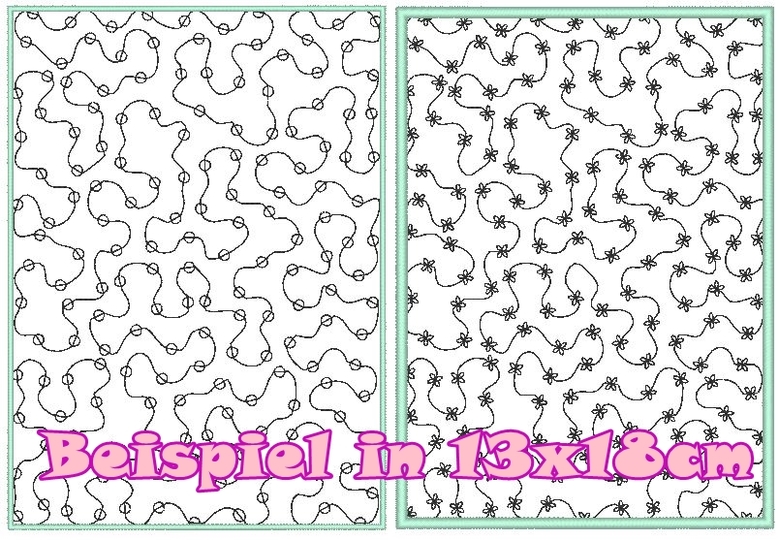 voll flächige Stickdatei zum Stoff besticken 16x26cm