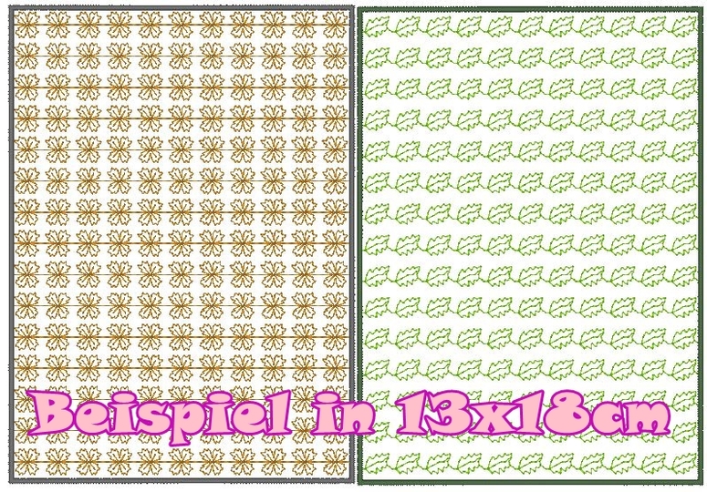 voll flächige Stickdatei zum Stoff besticken 16x26cm