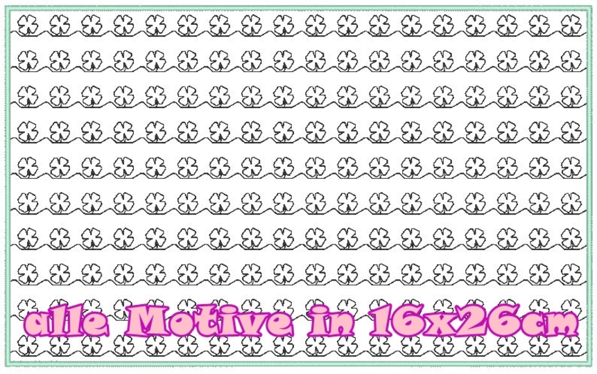 voll flächige Stickdatei zum Stoff besticken 16x26cm