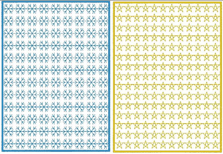 voll flächige Stickdatei zum Stoff besticken 16x26cm