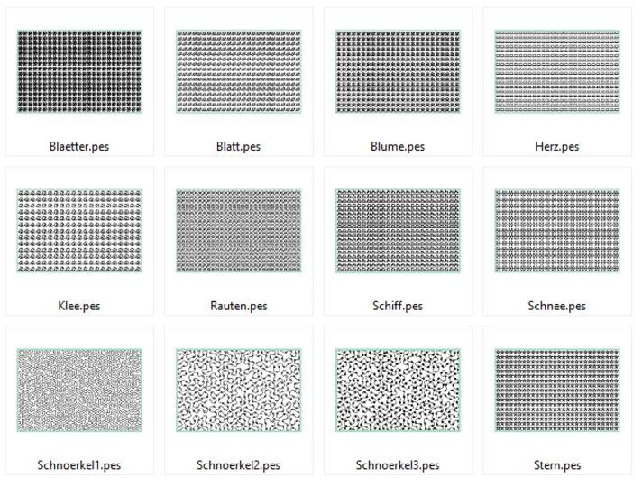 voll flächige Stickdatei zum Stoff besticken 20x30cm